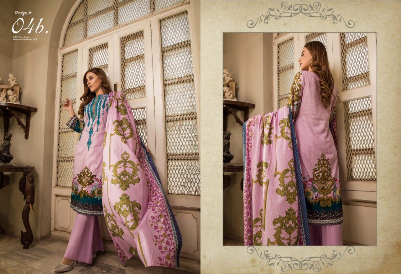 Cotton Designer Vol-3 By Sahil 1a-b To 5a-b Series Indian Traditional Wear Collection Beautiful Stylish Fancy Colorful Party Wear & Occasional Wear Coton Dresses At Wholesale Price