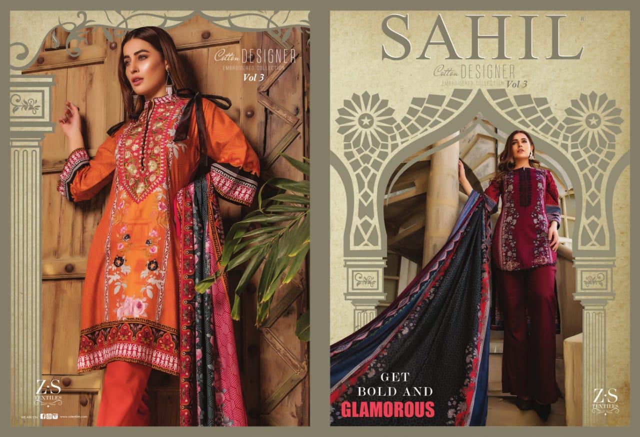 Cotton Designer Vol-3 By Sahil 1a-b To 5a-b Series Indian Traditional Wear Collection Beautiful Stylish Fancy Colorful Party Wear & Occasional Wear Coton Dresses At Wholesale Price