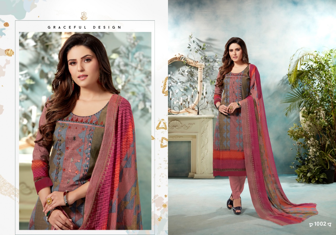 Cottonova By Chandra Fashion 1001 To 1008 Series Designer Beautiful Stylish Fancy Colorful Casual Wear & Ethnic Wear & Ready To Wear Cambric Cotton Printed Dresses At Wholesale Price