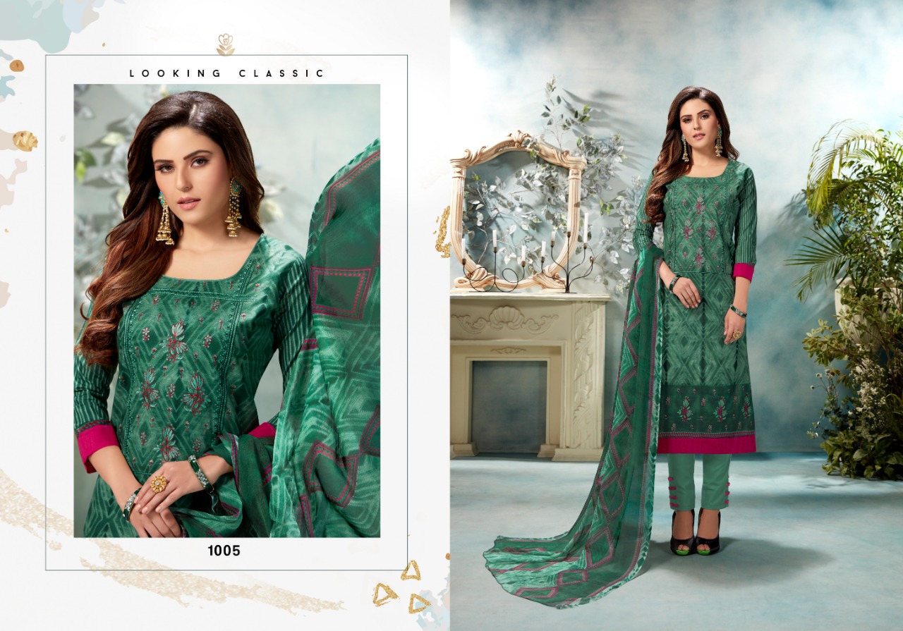 Cottonova By Chandra Fashion 1001 To 1008 Series Designer Beautiful Stylish Fancy Colorful Casual Wear & Ethnic Wear & Ready To Wear Cambric Cotton Printed Dresses At Wholesale Price