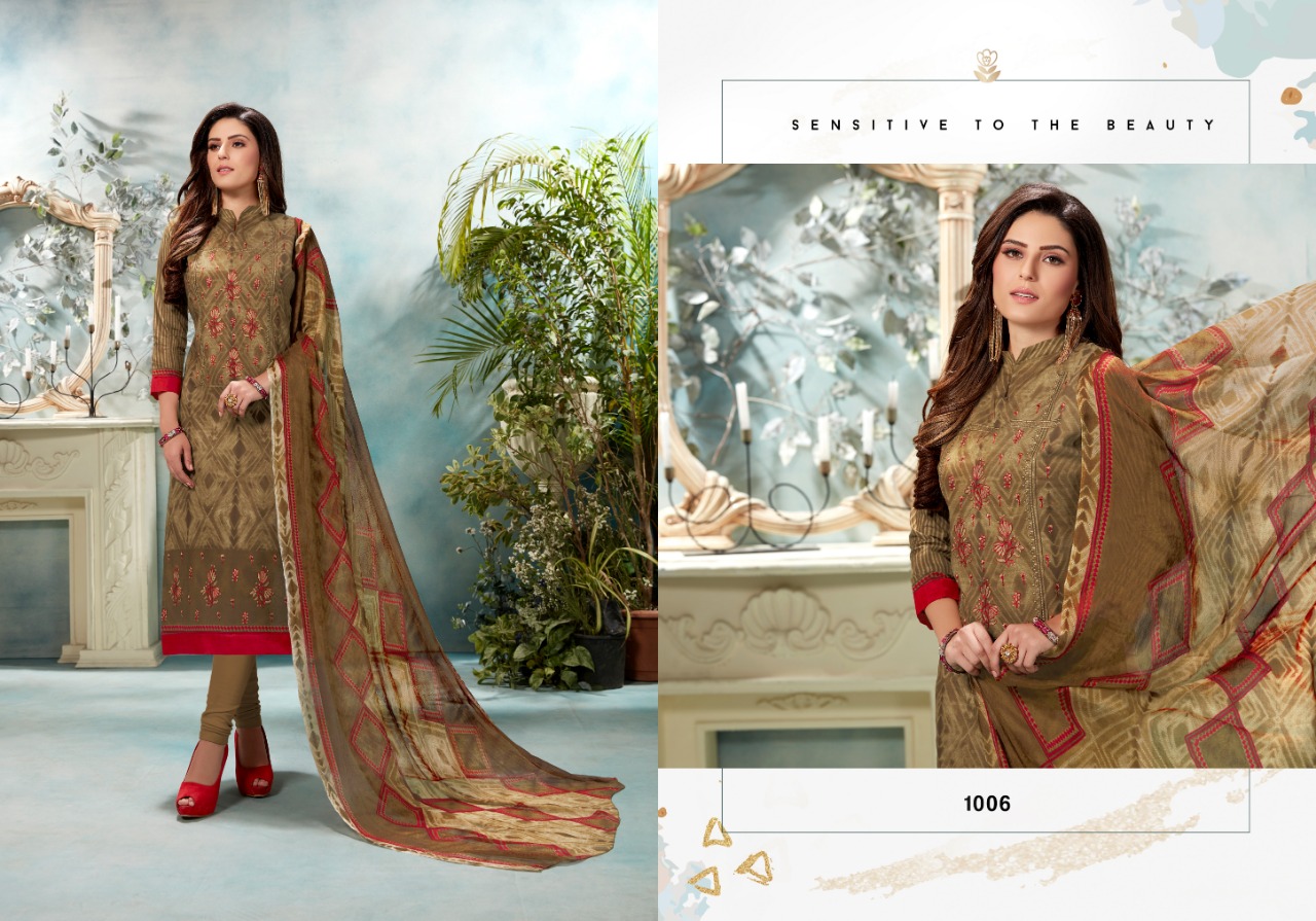 Cottonova By Chandra Fashion 1001 To 1008 Series Designer Beautiful Stylish Fancy Colorful Casual Wear & Ethnic Wear & Ready To Wear Cambric Cotton Printed Dresses At Wholesale Price
