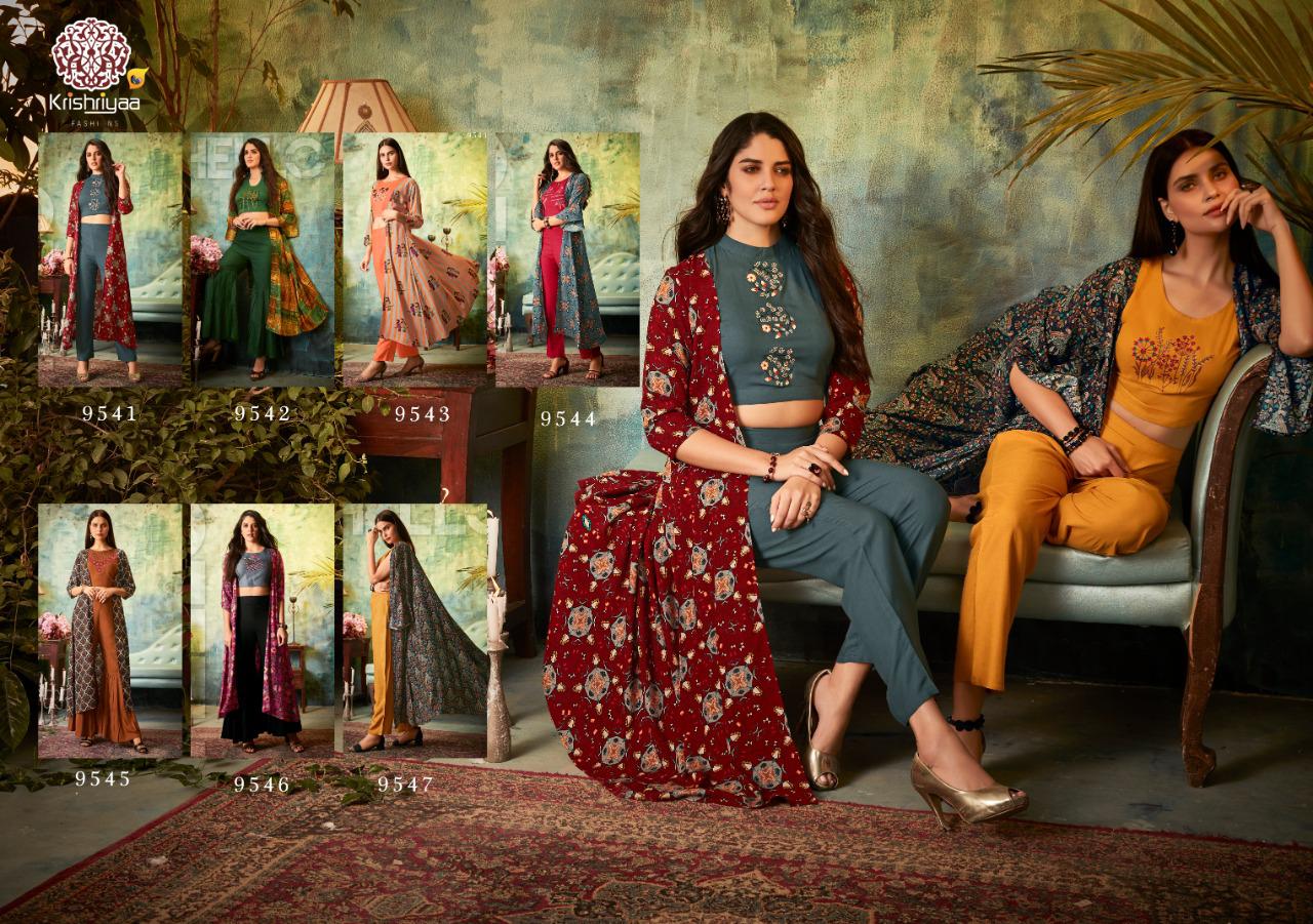 Cover Story Vol-2 By Krishriyaa 9541 To 9547 Series Designer Wear Collection Beautiful Stylish Fancy Colorful Party Wear & Occasional Wear Rayon Print Kurtis At Wholesale Price
