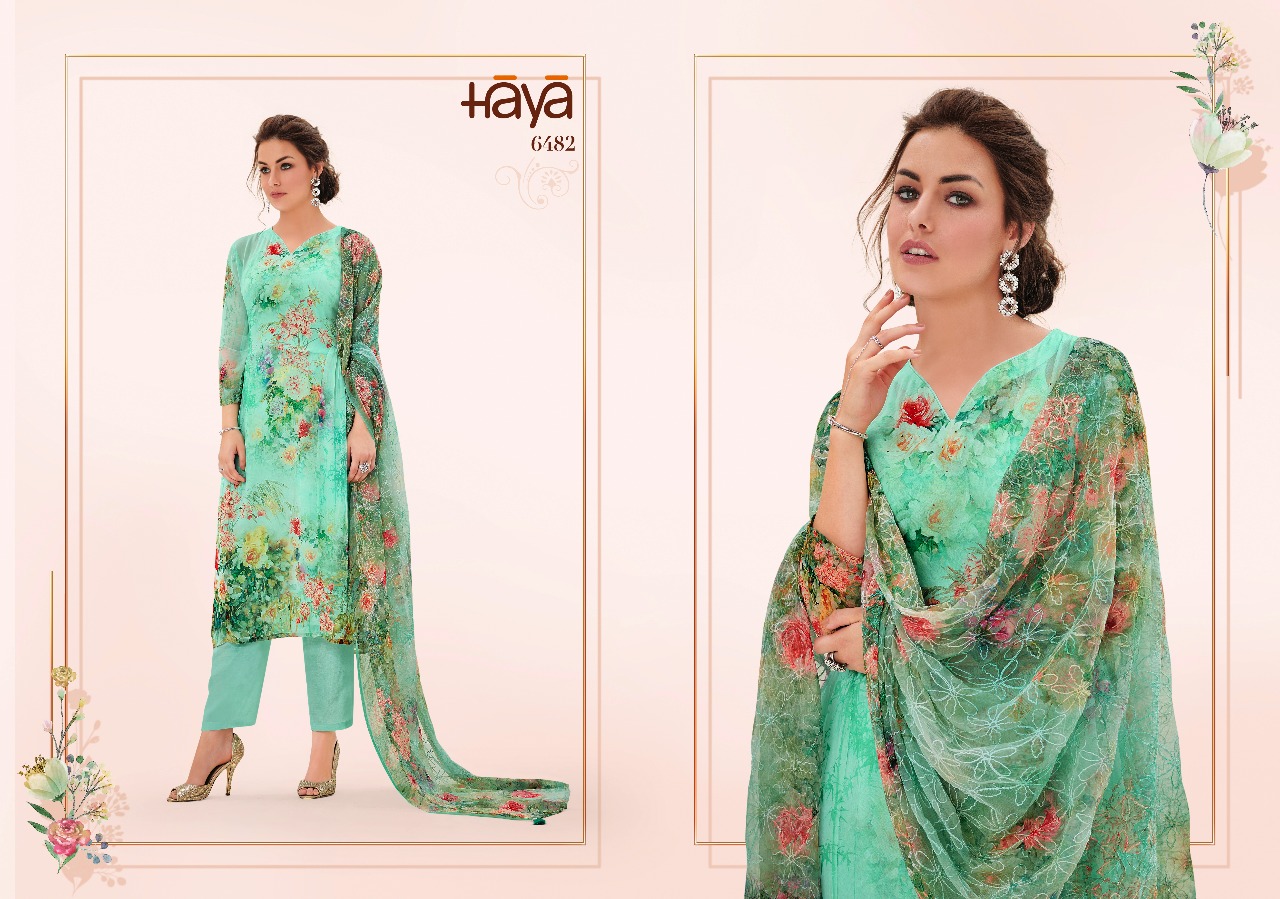 Crayon By Haya 6481 To 6491 Series Beautiful Suits Stylish Fancy Colorful Casual Wear & Ethnic Wear Pure Georgette Hand Work Dresses At Wholesale Price