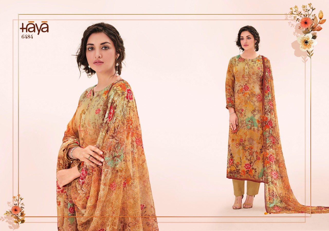 Crayon By Haya 6481 To 6491 Series Beautiful Suits Stylish Fancy Colorful Casual Wear & Ethnic Wear Pure Georgette Hand Work Dresses At Wholesale Price
