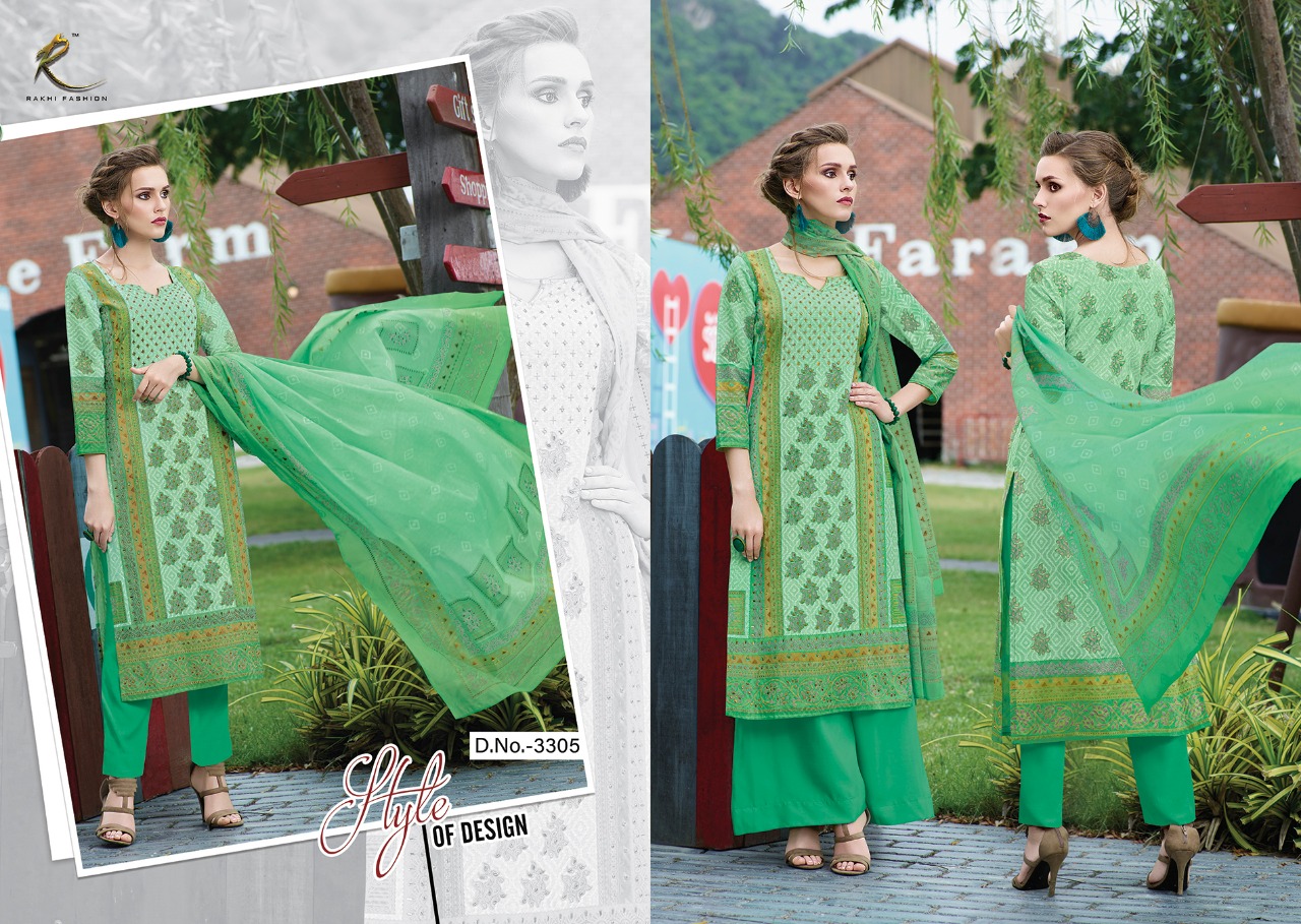 Crystal Brasso By Rakhi Fashion 3301 To 3305 Series Beautiful Suits Designer Colorful Stylish Fancy Party Wear & Ethnic Wear Collection Brasso Embroidered Dresses At Wholesale Price