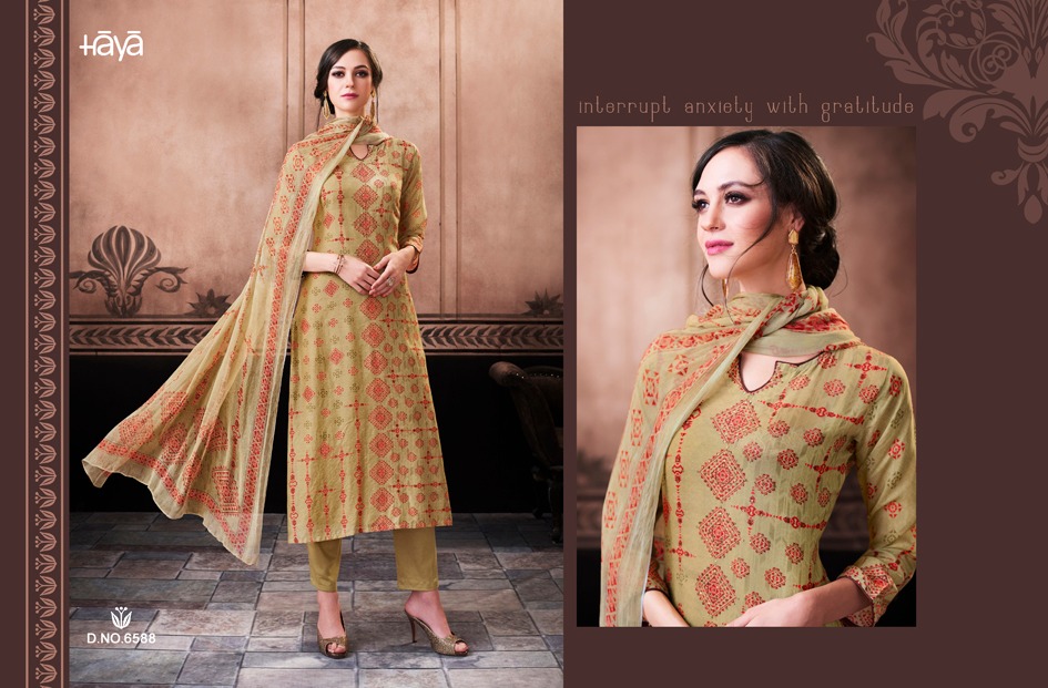 Cultural Ethnic By Haya 6581 To 6591 Series Designer Pakistani Suits Beautiful Stylish Fancy Colorful Festive Collection Party Wear & Occasional Wear Pure Cotton Silk Embroidered Dresses At Wholesale Price
