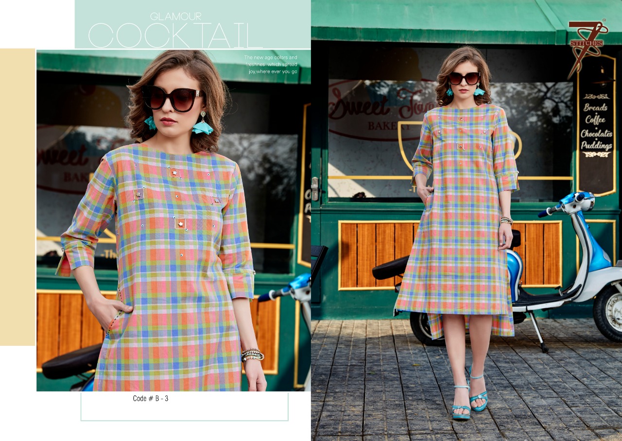 Daizy By 7 Stitches 1 To 6 Series Beautiful Colorful Stylish Fancy Casual Wear & Ethnic Wear & Ready To Wear Pure Cotton Weaving Kurtis At Wholesale Price