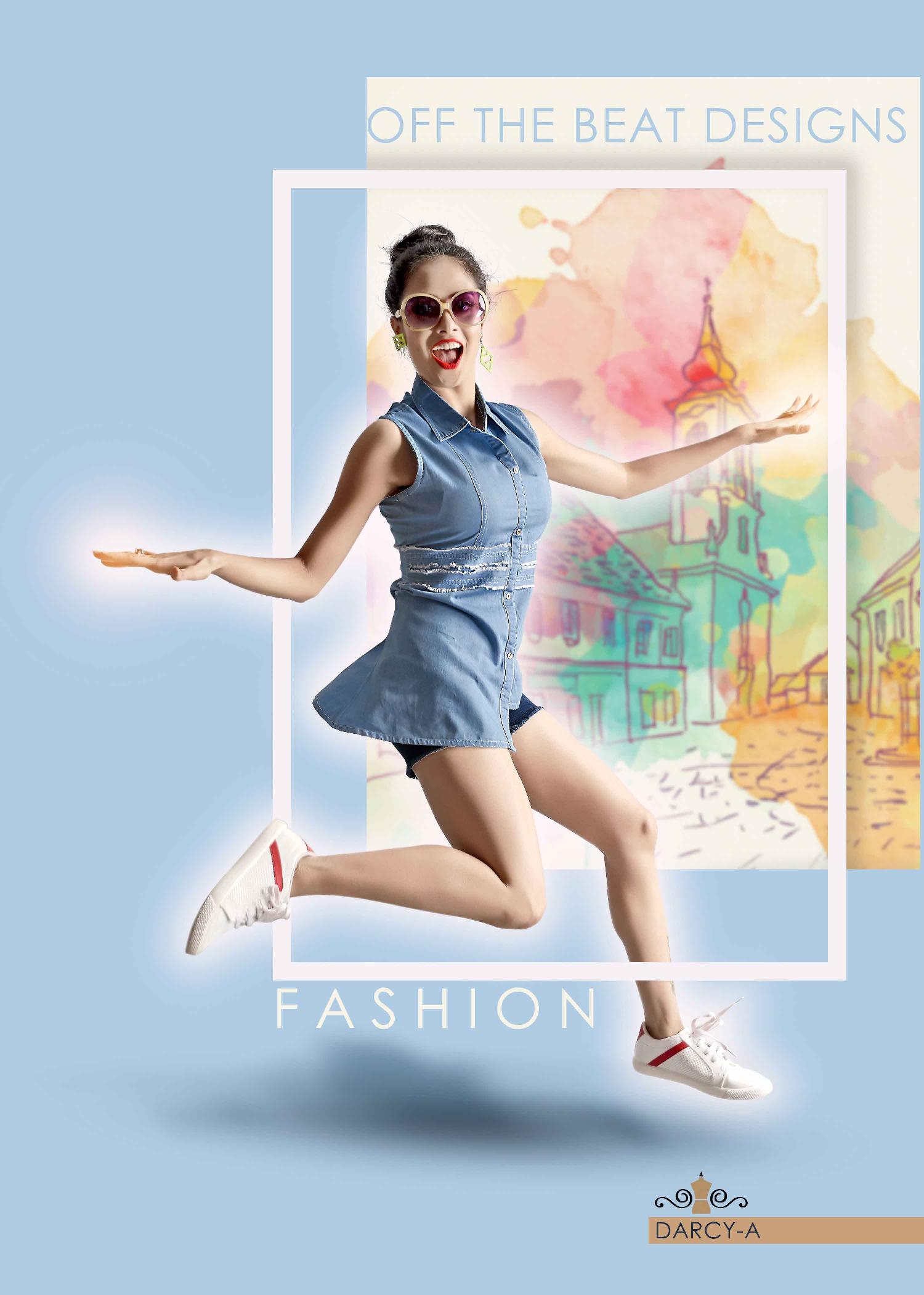 Darcy By Prettify A To F Series Indian Traditional Wear Collection Beautiful Stylish Fancy Colorful Party Wear & Occasional Wear Denim Cotton Printed Kurtis At Wholesale Price