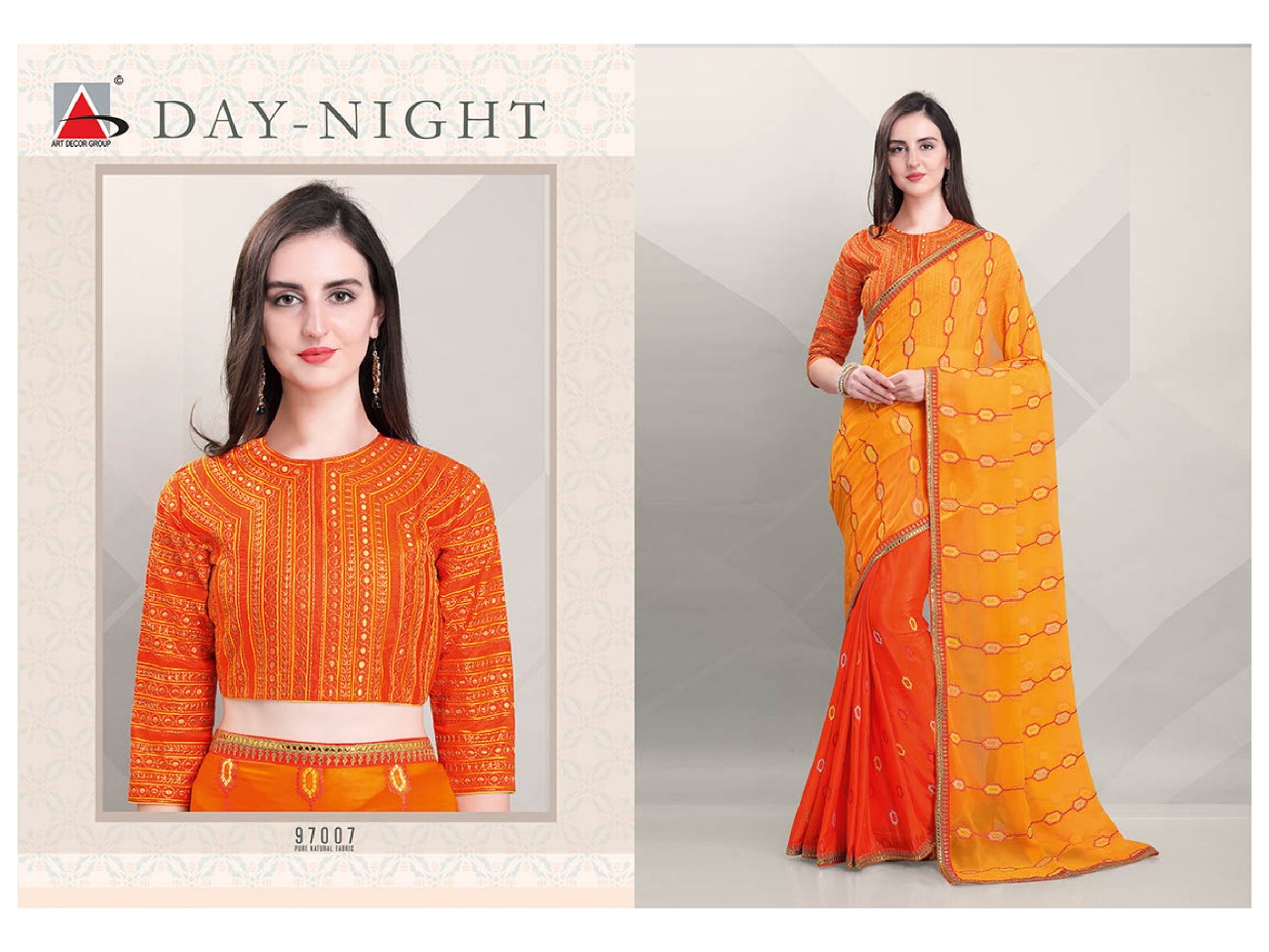 Day Night By Fashid Wholesale 97001 To 97012 Series Indian Traditional Wear Collection Beautiful Stylish Fancy Colorful Party Wear & Occasional Wear Pure Natural Fabric Sarees At Wholesale Price