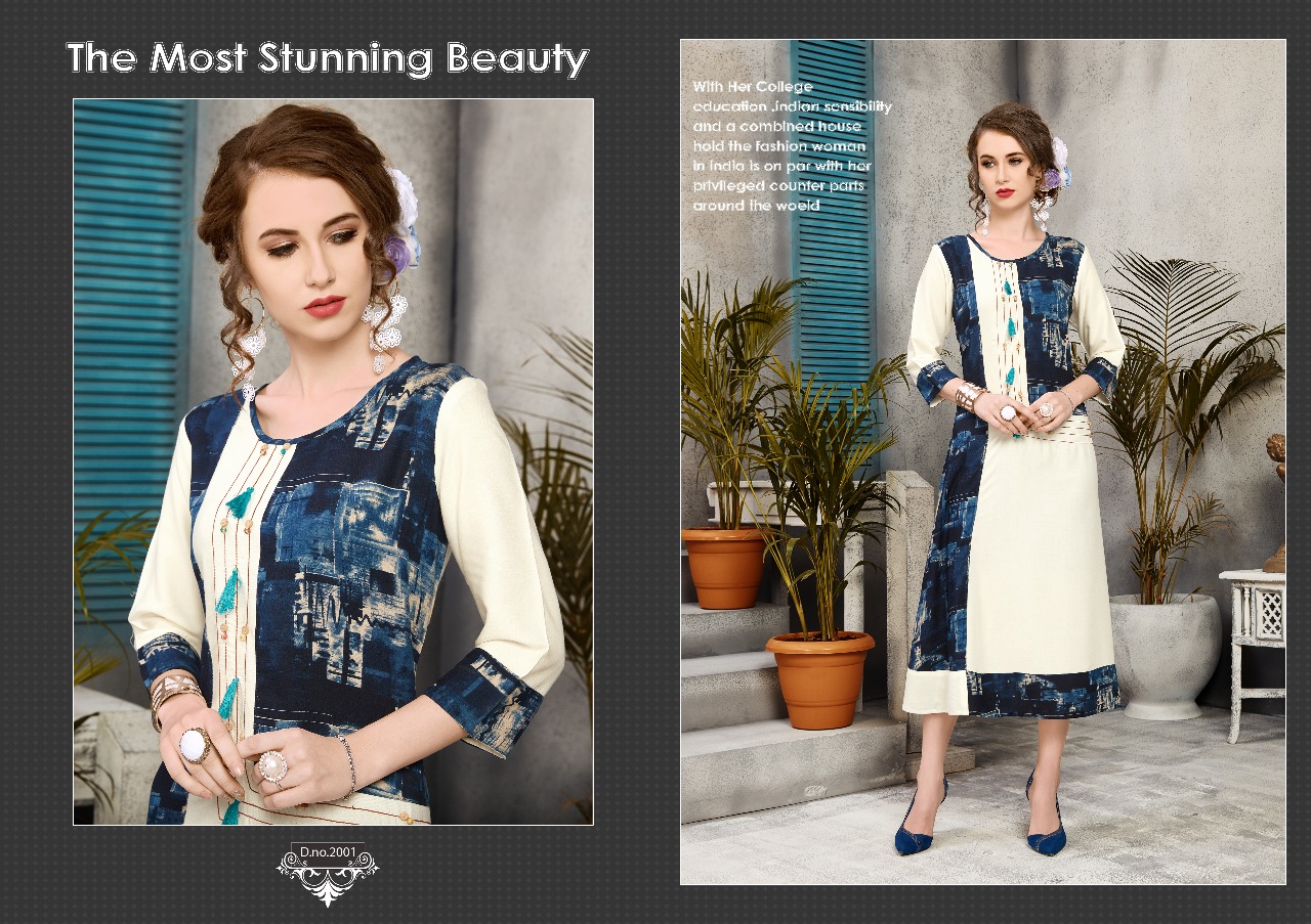 Deep Vol-2 By Lazo 2001 To 2008 Series Beautiful Colorful Stylish Fancy Casual Wear & Ethnic Wear & Ready To Wear Rayon Printed Kurtis At Wholesale Price