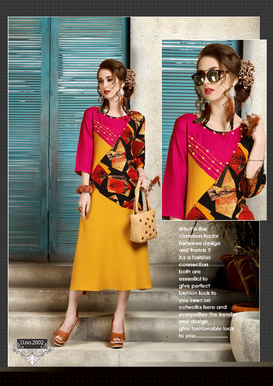 Deep Vol-2 By Lazo 2001 To 2008 Series Beautiful Colorful Stylish Fancy Casual Wear & Ethnic Wear & Ready To Wear Rayon Printed Kurtis At Wholesale Price