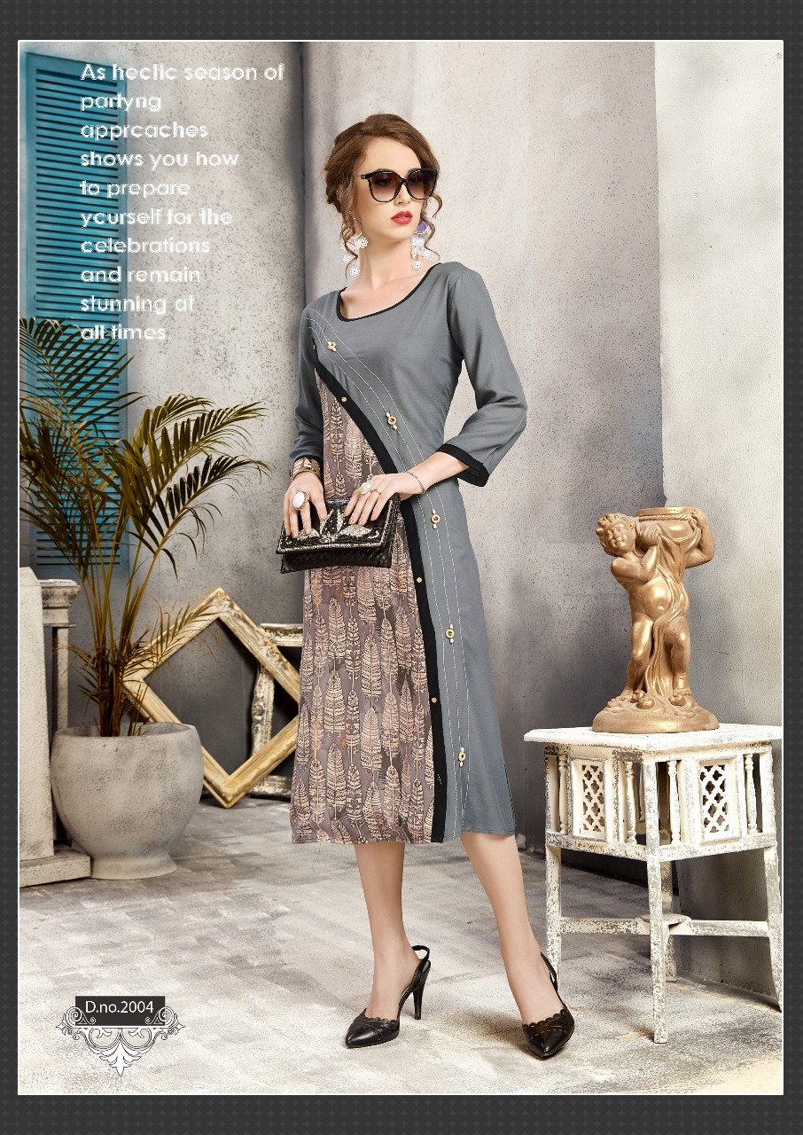 Deep Vol-2 By Lazo 2001 To 2008 Series Beautiful Colorful Stylish Fancy Casual Wear & Ethnic Wear & Ready To Wear Rayon Printed Kurtis At Wholesale Price