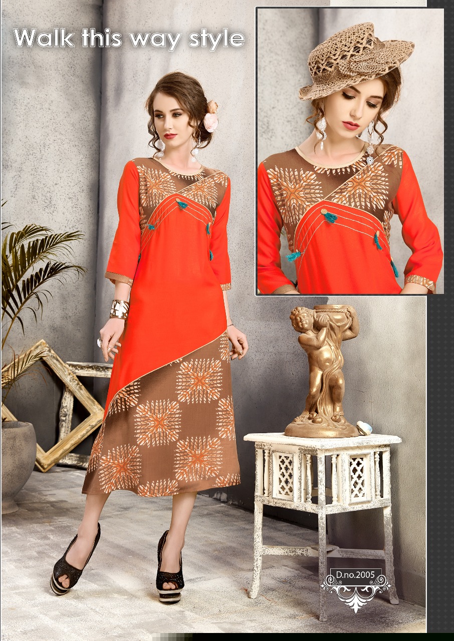 Deep Vol-2 By Lazo 2001 To 2008 Series Beautiful Colorful Stylish Fancy Casual Wear & Ethnic Wear & Ready To Wear Rayon Printed Kurtis At Wholesale Price