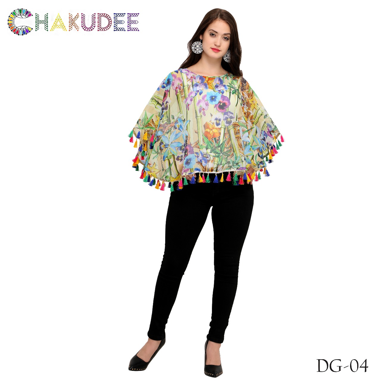 Desi Girl By Chakudee 01 To 13 Series Beautiful Stylish Fancy Colorful Casual Wear & Ethnic Wear Georgette Digital Printed Ponchos At Wholesale Price