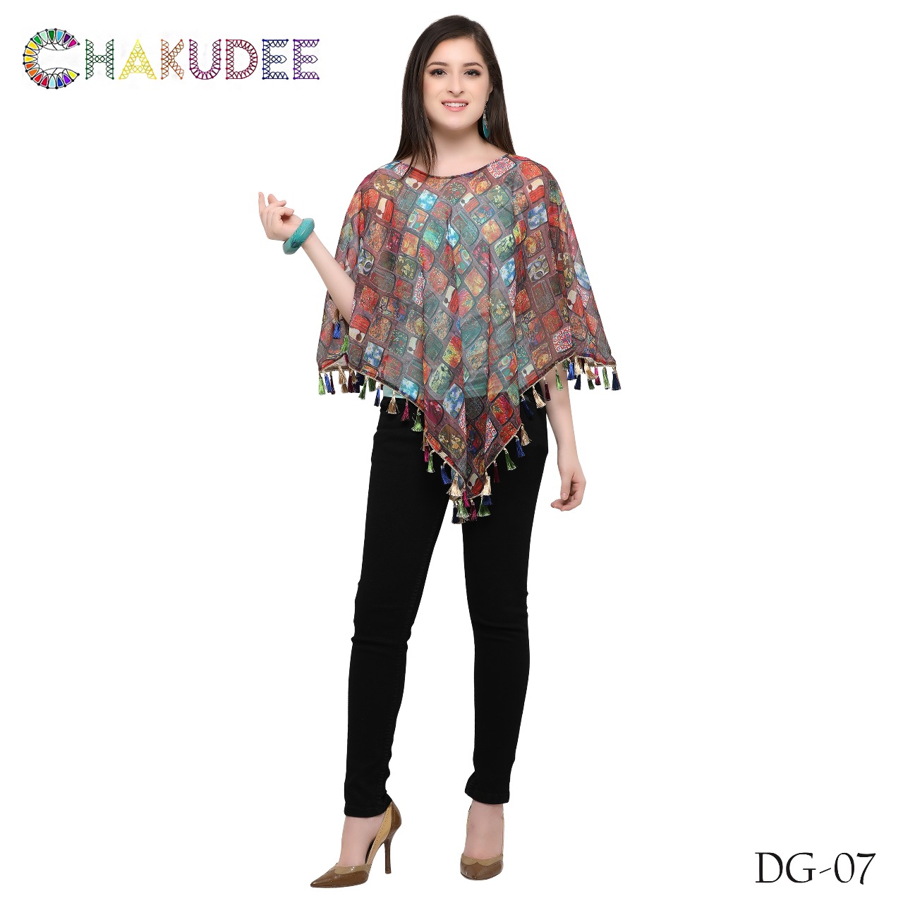 Desi Girl By Chakudee 01 To 13 Series Beautiful Stylish Fancy Colorful Casual Wear & Ethnic Wear Georgette Digital Printed Ponchos At Wholesale Price