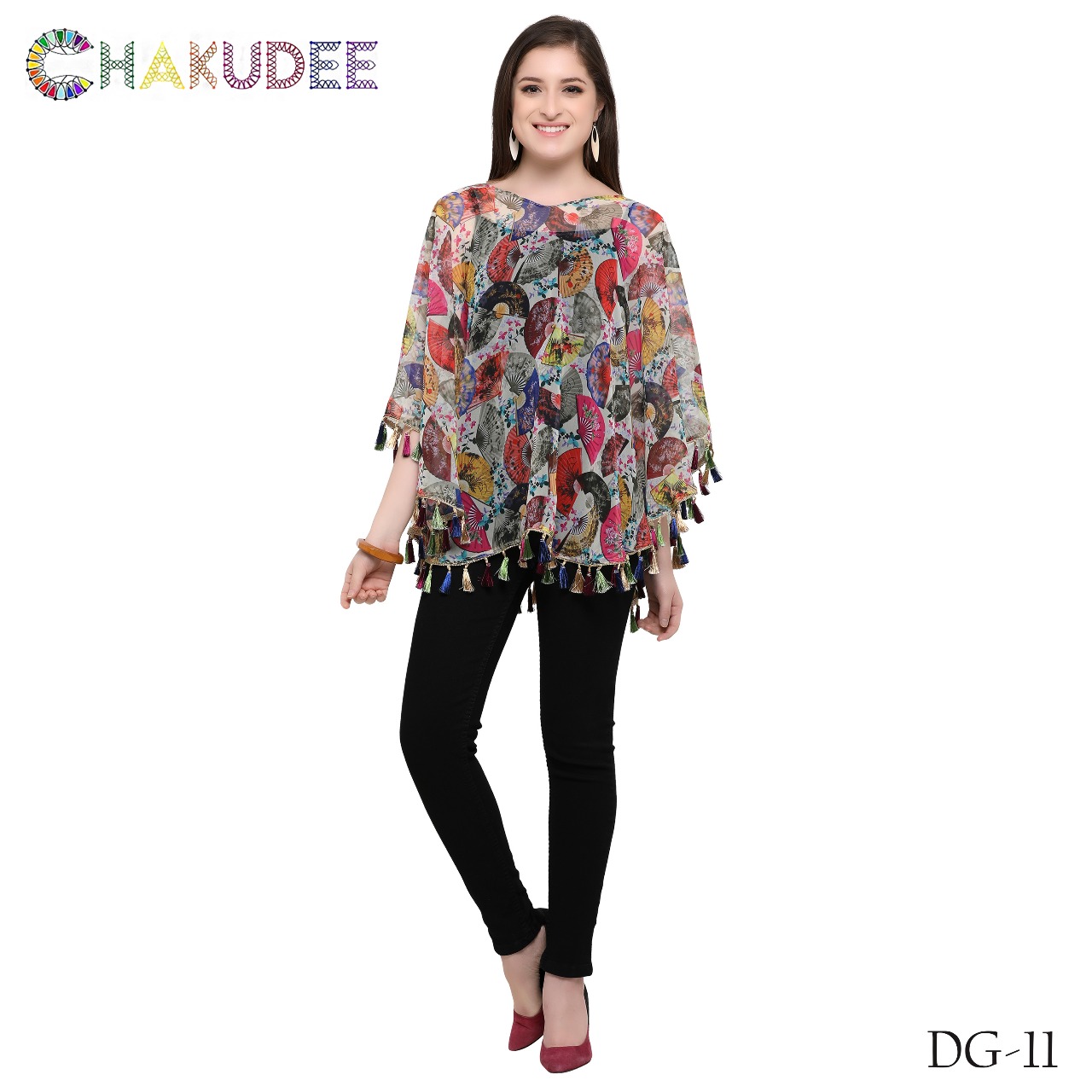 Desi Girl By Chakudee 01 To 13 Series Beautiful Stylish Fancy Colorful Casual Wear & Ethnic Wear Georgette Digital Printed Ponchos At Wholesale Price