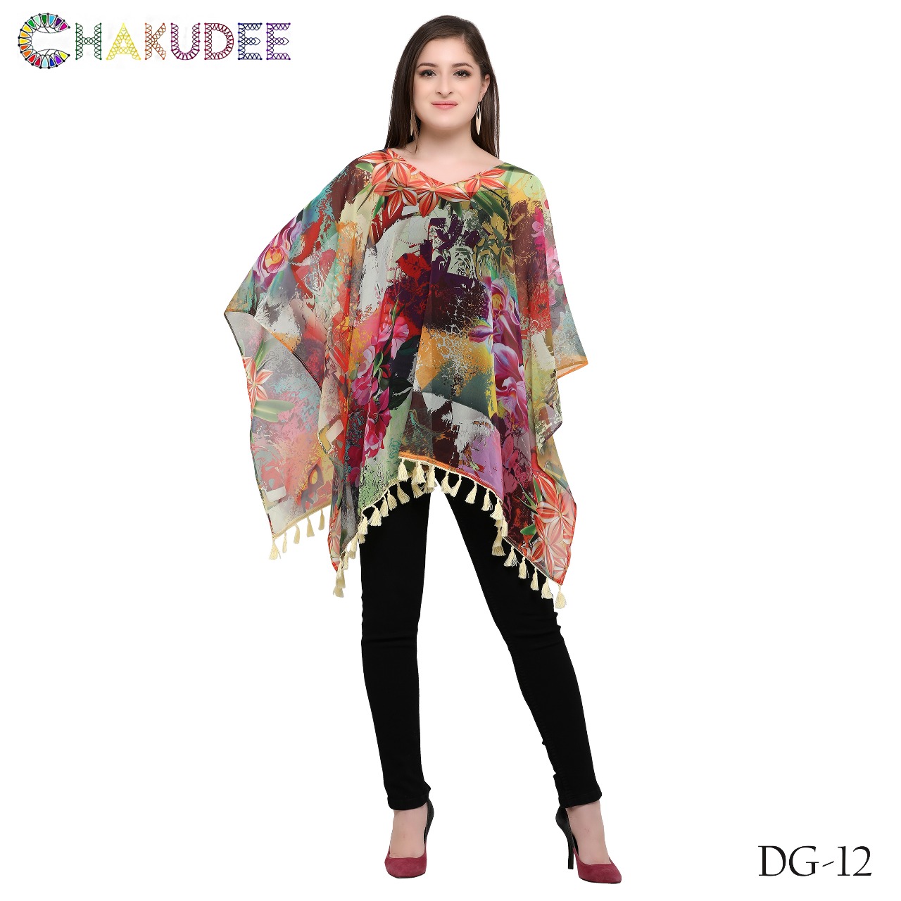 Desi Girl By Chakudee 01 To 13 Series Beautiful Stylish Fancy Colorful Casual Wear & Ethnic Wear Georgette Digital Printed Ponchos At Wholesale Price