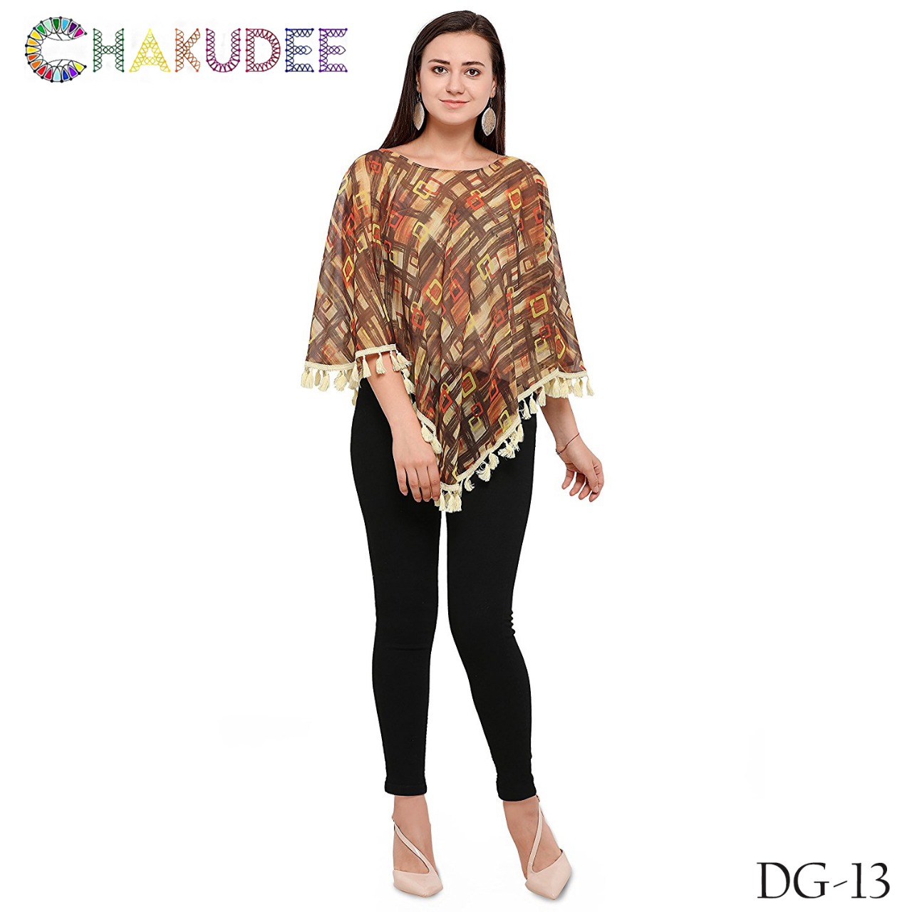 Desi Girl By Chakudee 01 To 13 Series Beautiful Stylish Fancy Colorful Casual Wear & Ethnic Wear Georgette Digital Printed Ponchos At Wholesale Price