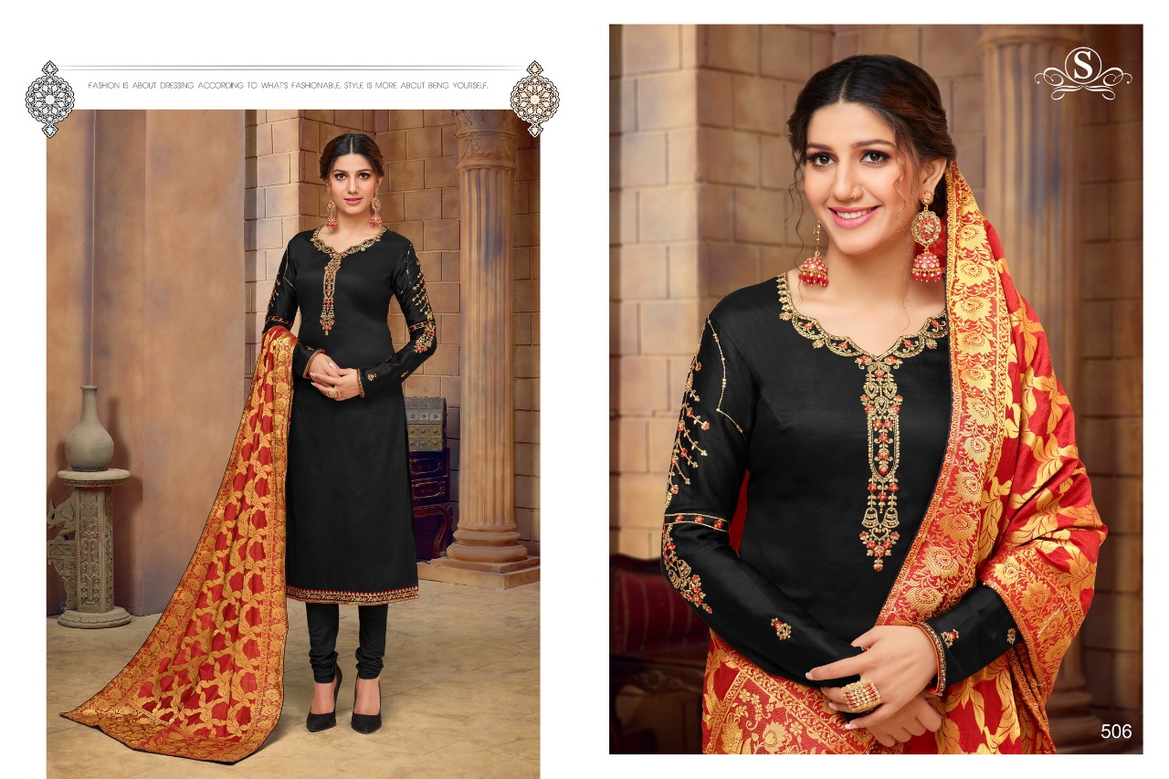 Desi Queen By Smaira Fashion 504 To 512 Series Designer Suits Beautiful Stylish Fancy Colorful Party Wear & Ethnic Wear Pure Cotton Silk With Work Dresses At Wholesale Price