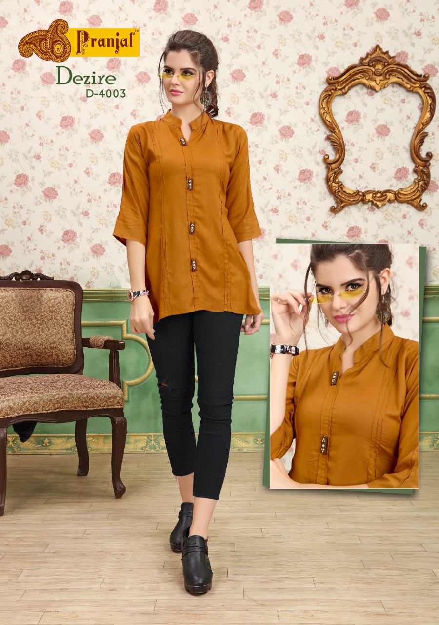 Dezire Vol-4 By Pranjal Creation 4001 To 4009 Series Beautiful Colorful Stylish Fancy Casual Wear & Ethnic Wear & Ready To Wear Heavy Rayon Kurtis At Wholesale Price
