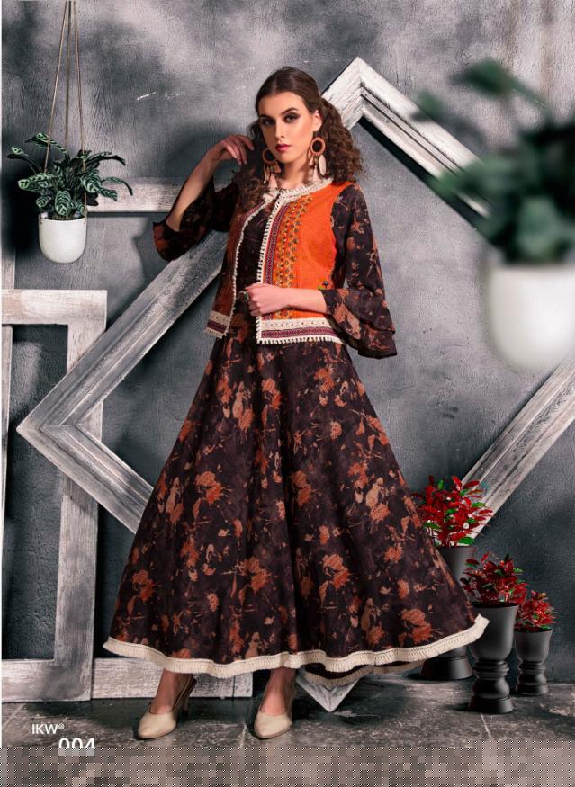 Desire Vol-1 By Ikw 1001 To 1008 Series Beautiful Colorful Stylish Fancy Casual Wear & Ethnic Wear & Ready To Wear Premium Cotton Kurtis At Wholesale Price