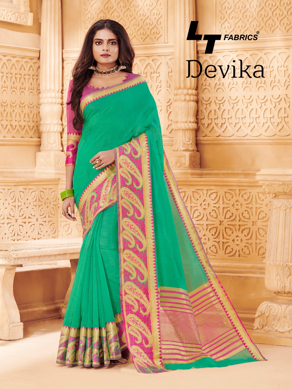 Devika By Lt Fashion 01 To 10 Series Indian Traditional Wear Collection Beautiful Stylish Fancy Colorful Party Wear & Occasional Wear Pure Cotton Silk Sarees At Wholesale Price