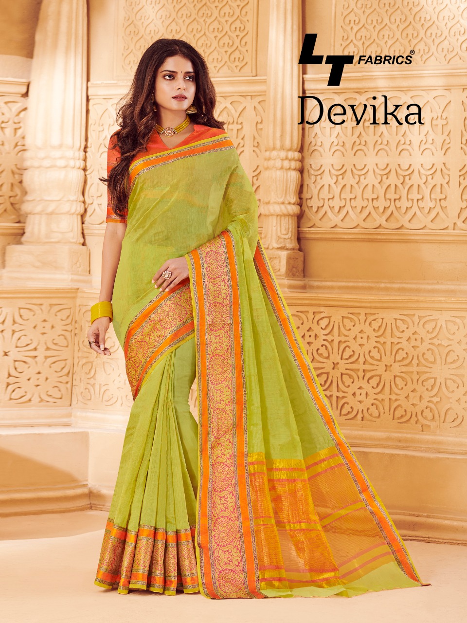 Devika By Lt Fashion 01 To 10 Series Indian Traditional Wear Collection Beautiful Stylish Fancy Colorful Party Wear & Occasional Wear Pure Cotton Silk Sarees At Wholesale Price