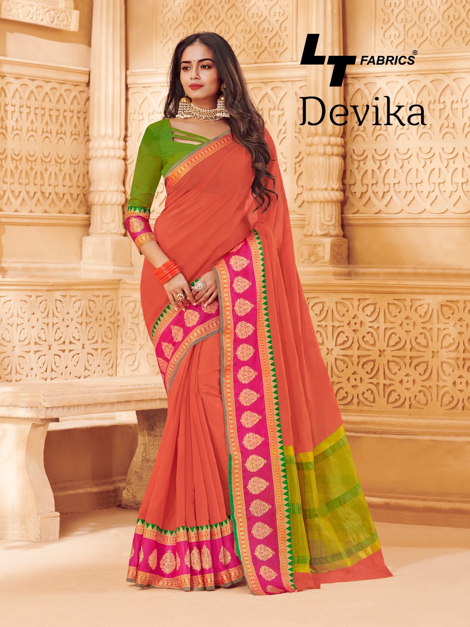 Devika By Lt Fashion 01 To 10 Series Indian Traditional Wear Collection Beautiful Stylish Fancy Colorful Party Wear & Occasional Wear Pure Cotton Silk Sarees At Wholesale Price