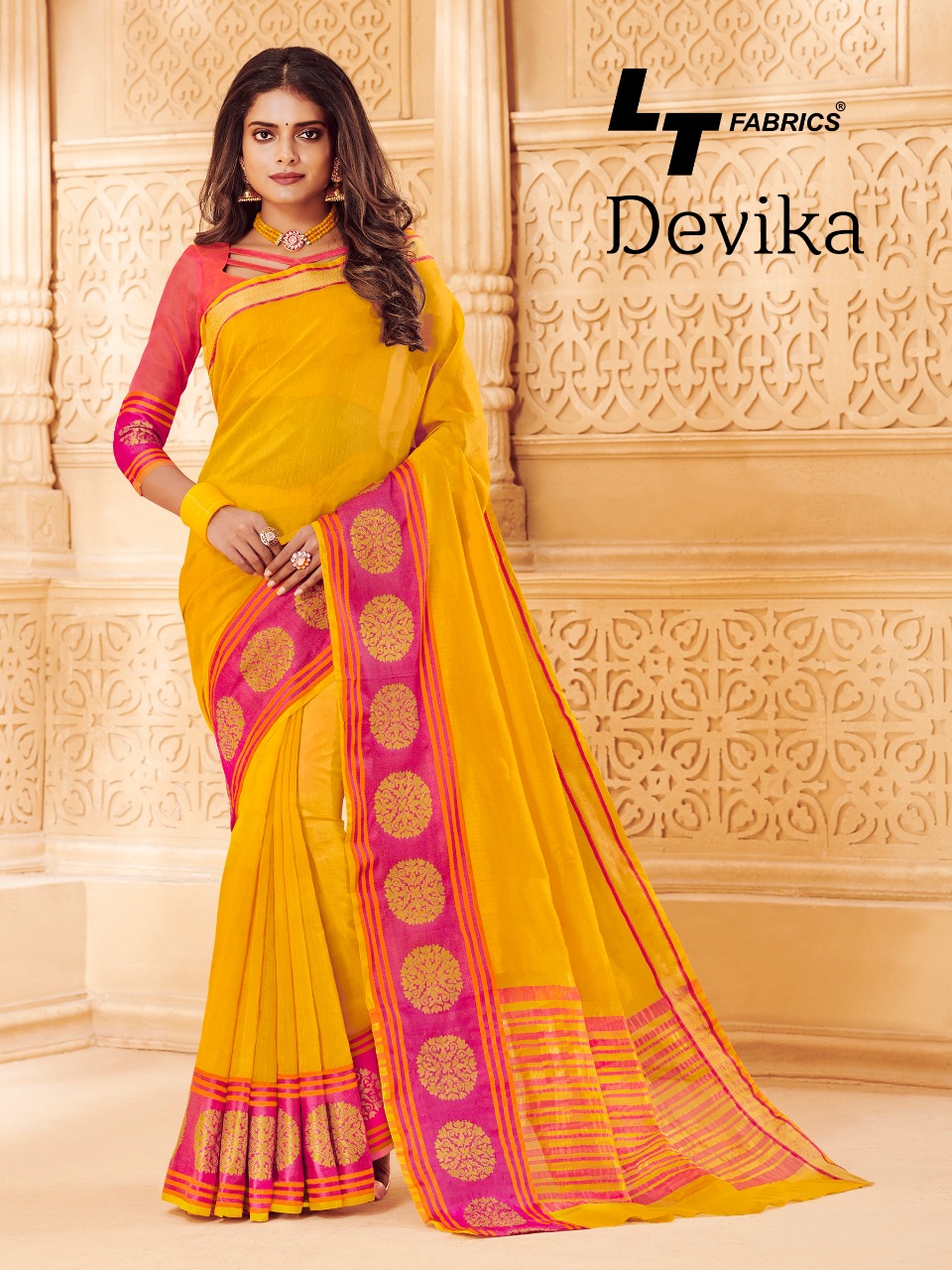 Devika By Lt Fashion 01 To 10 Series Indian Traditional Wear Collection Beautiful Stylish Fancy Colorful Party Wear & Occasional Wear Pure Cotton Silk Sarees At Wholesale Price