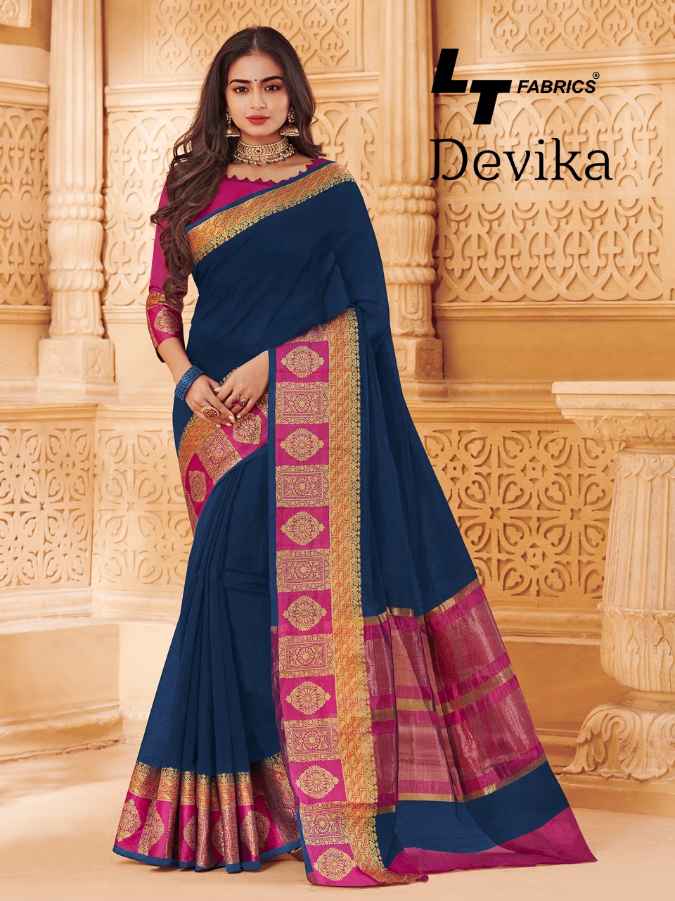 Devika By Lt Fashion 01 To 10 Series Indian Traditional Wear Collection Beautiful Stylish Fancy Colorful Party Wear & Occasional Wear Pure Cotton Silk Sarees At Wholesale Price