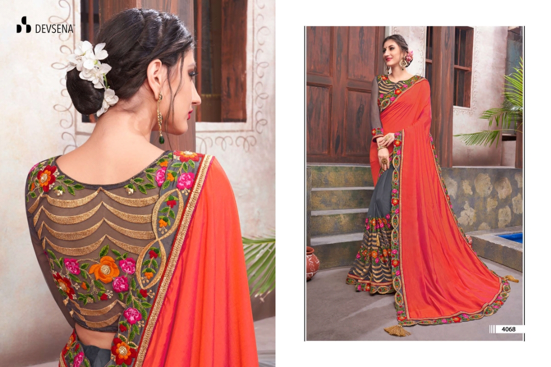 Devsena Vol-6 By Sanjana Designer 4059 To 4069 Series Indian Traditional Wear Collection Beautiful Stylish Fancy Colorful Party Wear & Occasional Wear Fancy Sarees At Wholesale Price