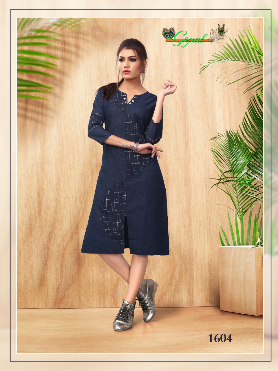 Dezzaire Vol-16 By Gopal 1601 To 1606 Series Indian Traditional Wear Collection Beautiful Stylish Fancy Colorful Party Wear & Occasional Wear Denim Kurtis At Wholesale Price