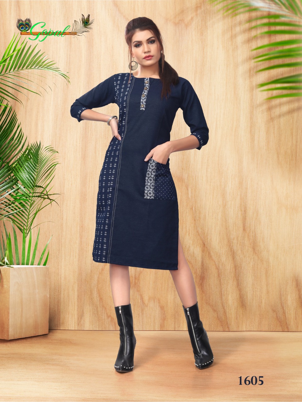 Dezzaire Vol-16 By Gopal 1601 To 1606 Series Indian Traditional Wear Collection Beautiful Stylish Fancy Colorful Party Wear & Occasional Wear Denim Kurtis At Wholesale Price