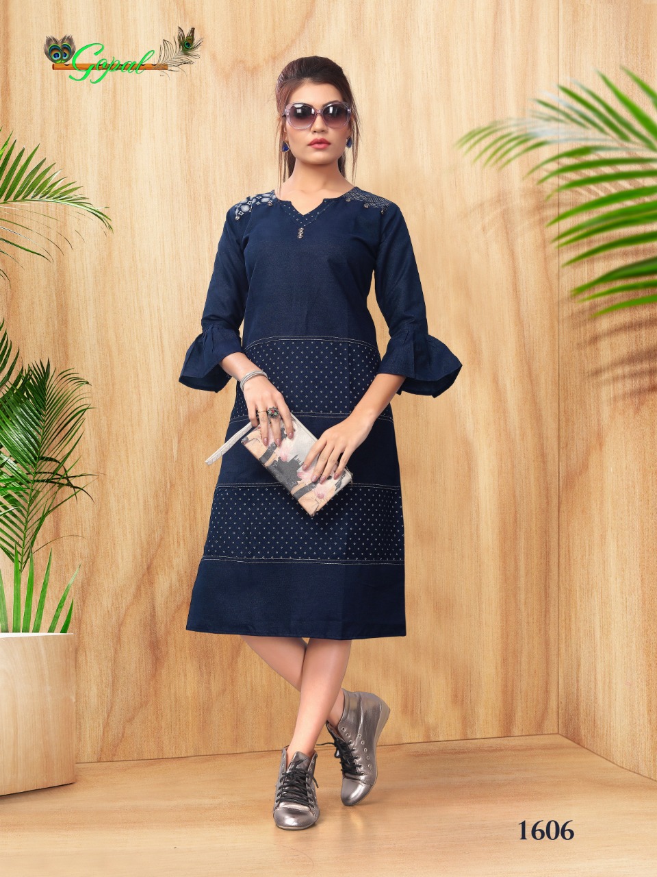 Dezzaire Vol-16 By Gopal 1601 To 1606 Series Indian Traditional Wear Collection Beautiful Stylish Fancy Colorful Party Wear & Occasional Wear Denim Kurtis At Wholesale Price