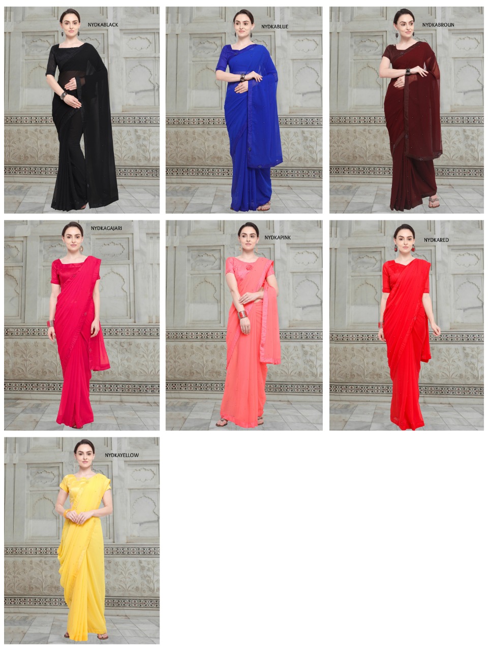 Dhadak By Aasvaa Indian Traditional Wear Collection Beautiful Stylish Fancy Colorful Party Wear & Occasional Wear Chiffon Sarees At Wholesale Price