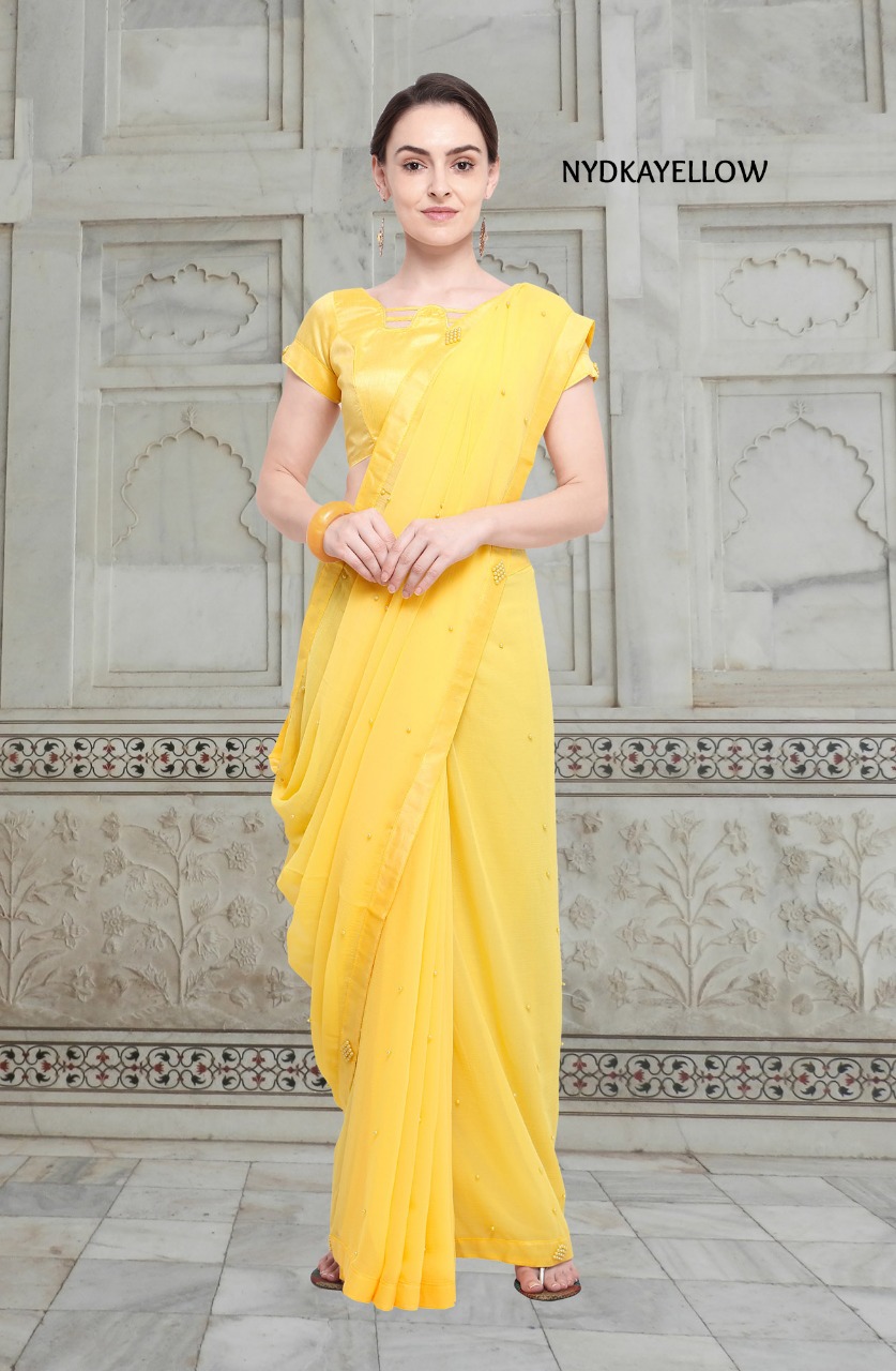 Dhadak By Aasvaa Indian Traditional Wear Collection Beautiful Stylish Fancy Colorful Party Wear & Occasional Wear Chiffon Sarees At Wholesale Price