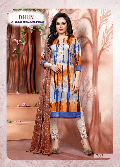 Dhun Vol-7 By Kalyan Prints 701 To 710 Series Beautiful Suits Stylish Fancy Colorful Party Wear & Ethnic Wear Cotton Printed Dresses At Wholesale Price