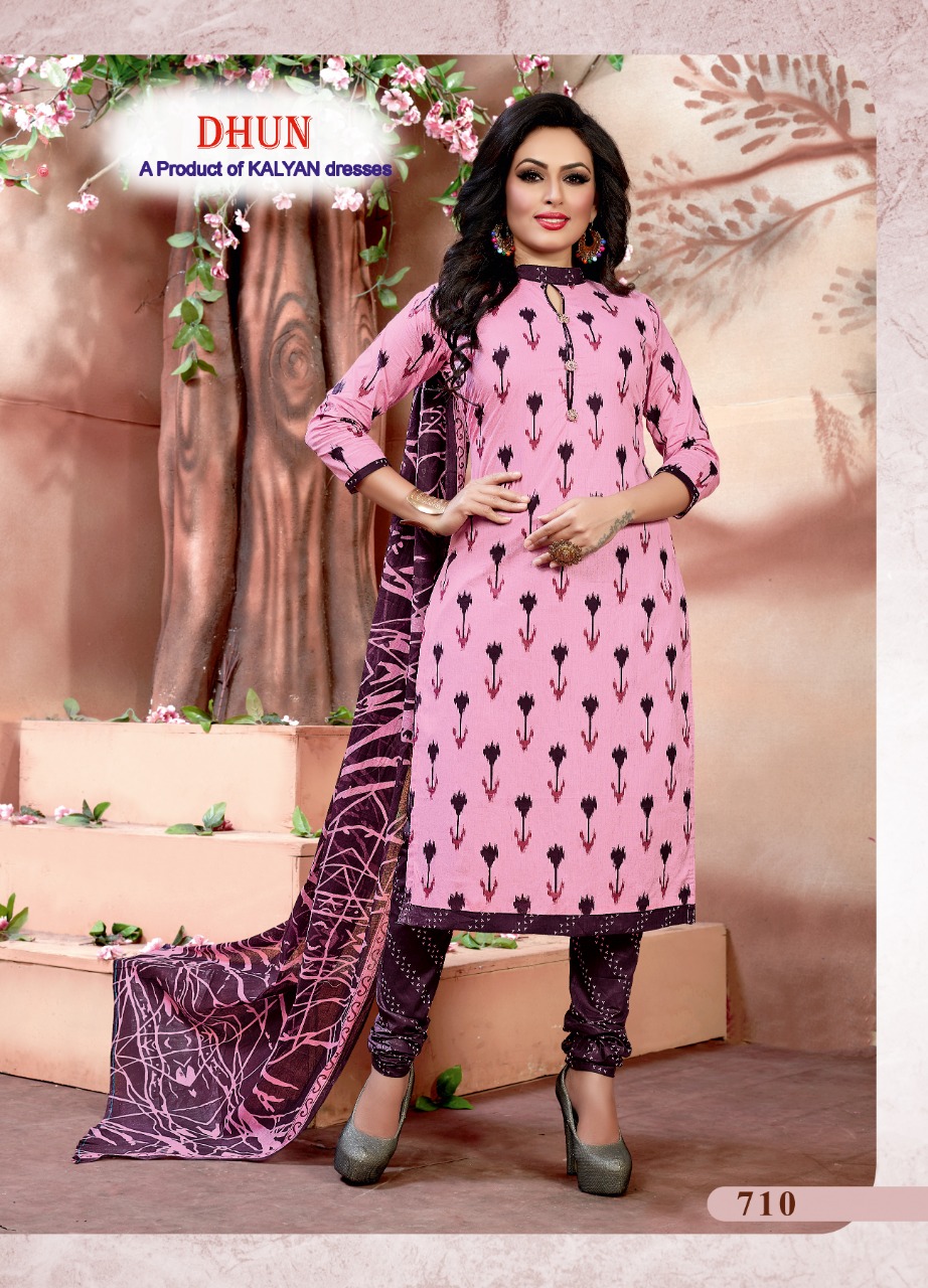 Dhun Vol-7 By Kalyan Prints 701 To 710 Series Beautiful Suits Stylish Fancy Colorful Party Wear & Ethnic Wear Cotton Printed Dresses At Wholesale Price