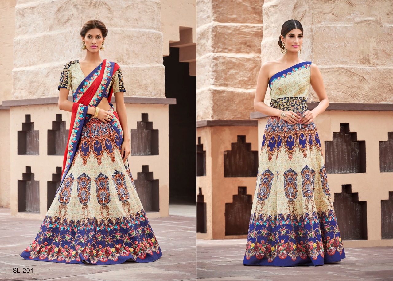 Digital Signature Collection Vol-2 By Aasvaa Sl-201 To Sl-212 Series Designer Beautiful Wedding Collection Occasional Wear & Party Wear Heritage Silk Lehengas At Wholesale Price