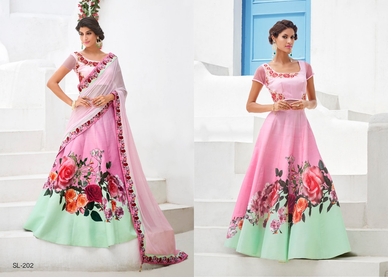 Digital Signature Collection Vol-2 By Aasvaa Sl-201 To Sl-212 Series Designer Beautiful Wedding Collection Occasional Wear & Party Wear Heritage Silk Lehengas At Wholesale Price