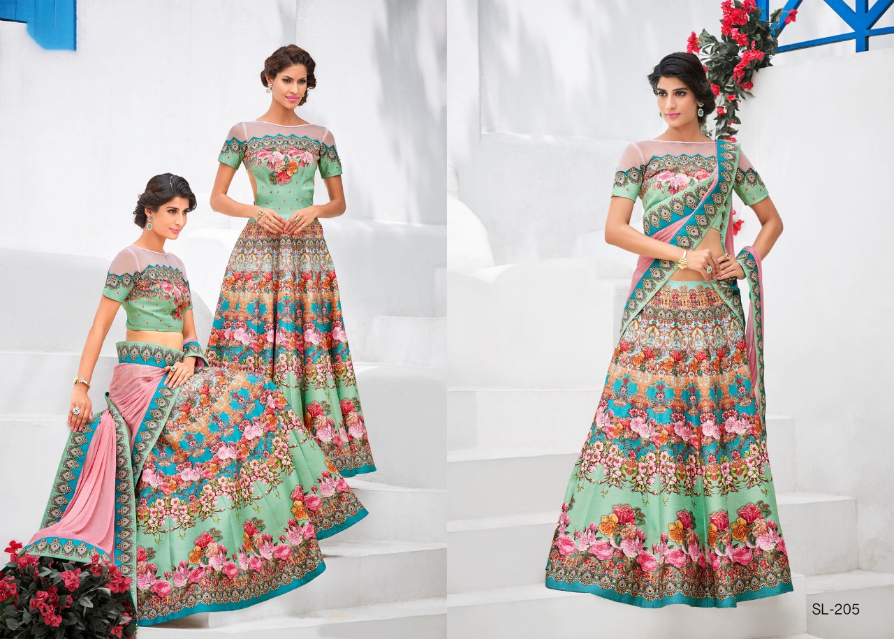 Digital Signature Collection Vol-2 By Aasvaa Sl-201 To Sl-212 Series Designer Beautiful Wedding Collection Occasional Wear & Party Wear Heritage Silk Lehengas At Wholesale Price