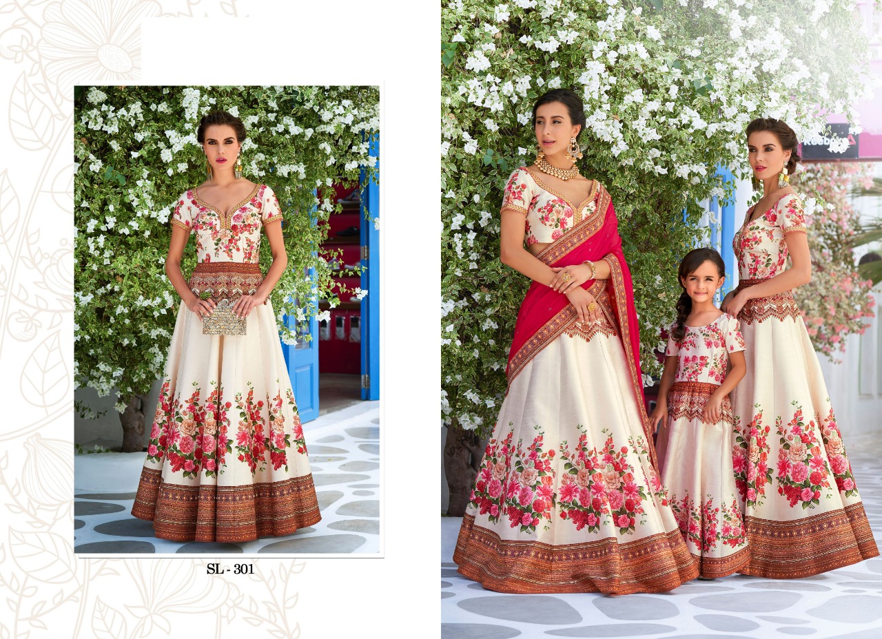 Digital Signature Collection Vol-3 By Aasvaa Sl-301 To Sl-311 Series Designer Beautiful Wedding Collection Occasional Wear & Party Wear Heritage Silk Lehengas At Wholesale Price