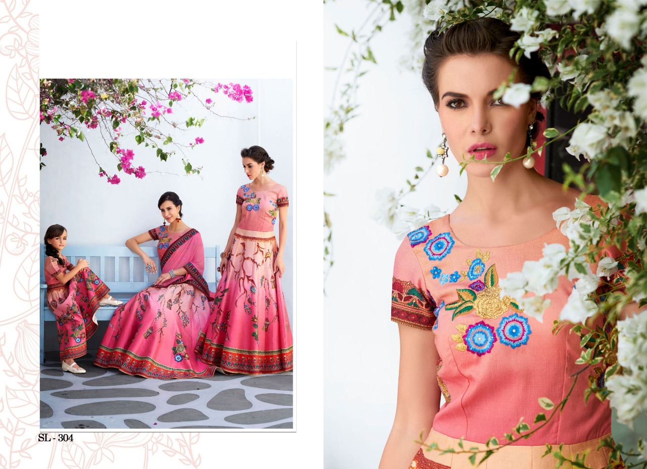 Digital Signature Collection Vol-3 By Aasvaa Sl-301 To Sl-311 Series Designer Beautiful Wedding Collection Occasional Wear & Party Wear Heritage Silk Lehengas At Wholesale Price