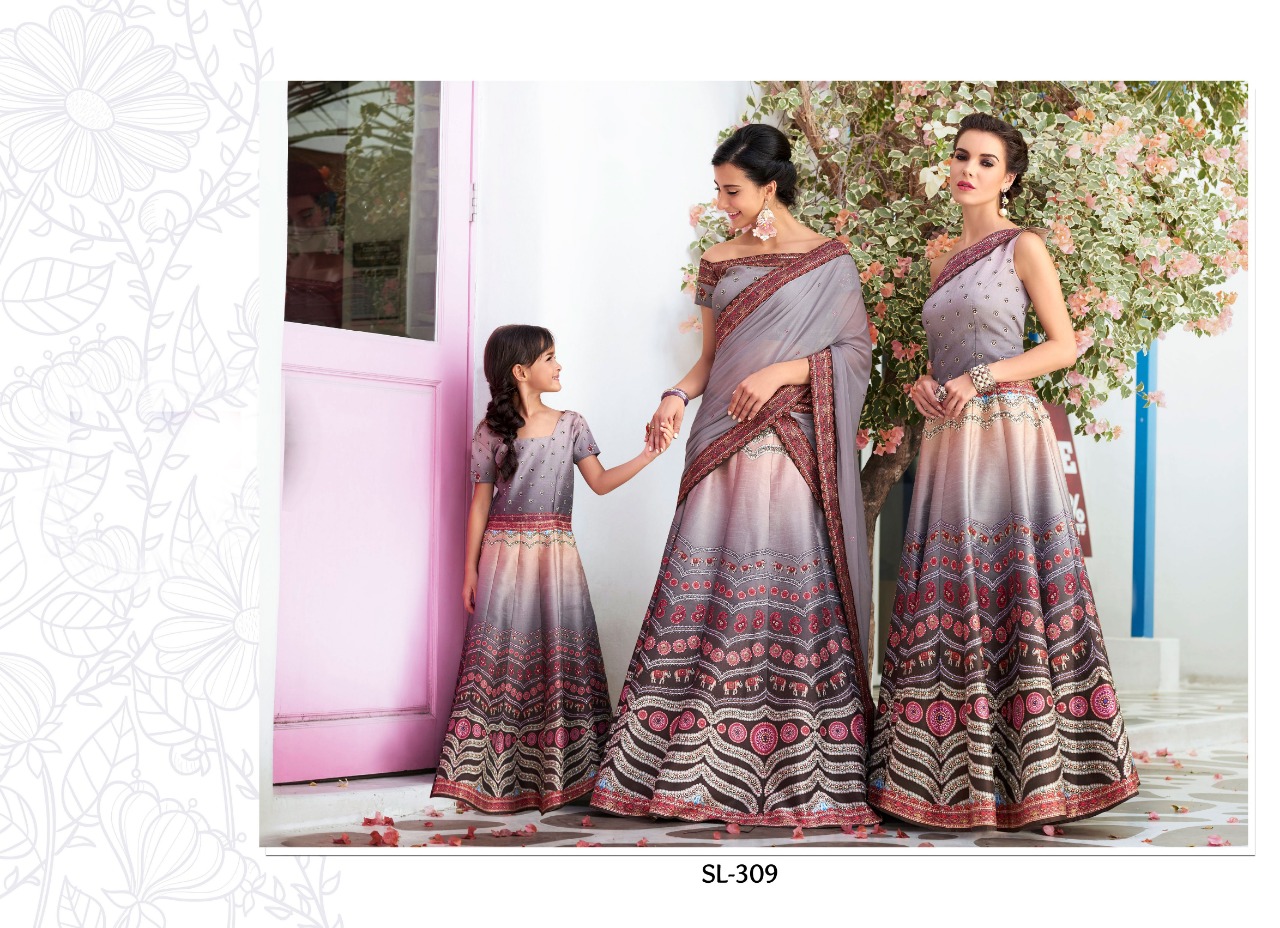 Digital Signature Collection Vol-3 By Aasvaa Sl-301 To Sl-311 Series Designer Beautiful Wedding Collection Occasional Wear & Party Wear Heritage Silk Lehengas At Wholesale Price