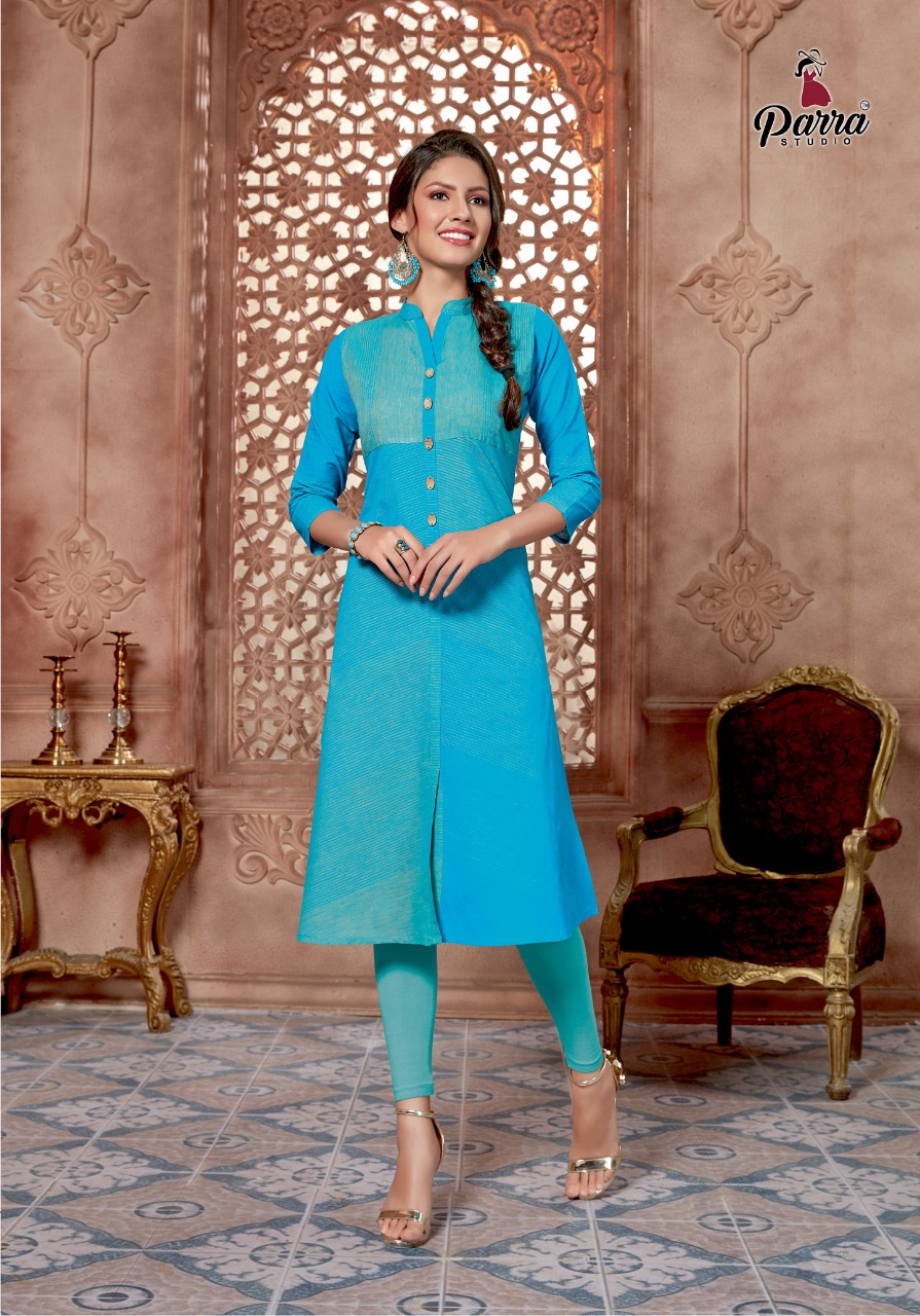 Dimple By Parra Studio 1001 To 1006 Series Beautiful Colorful Stylish Fancy Casual Wear & Ethnic Wear & Ready To Wear Linen Cotton & Cotton Linning Kurtis At Wholesale Price