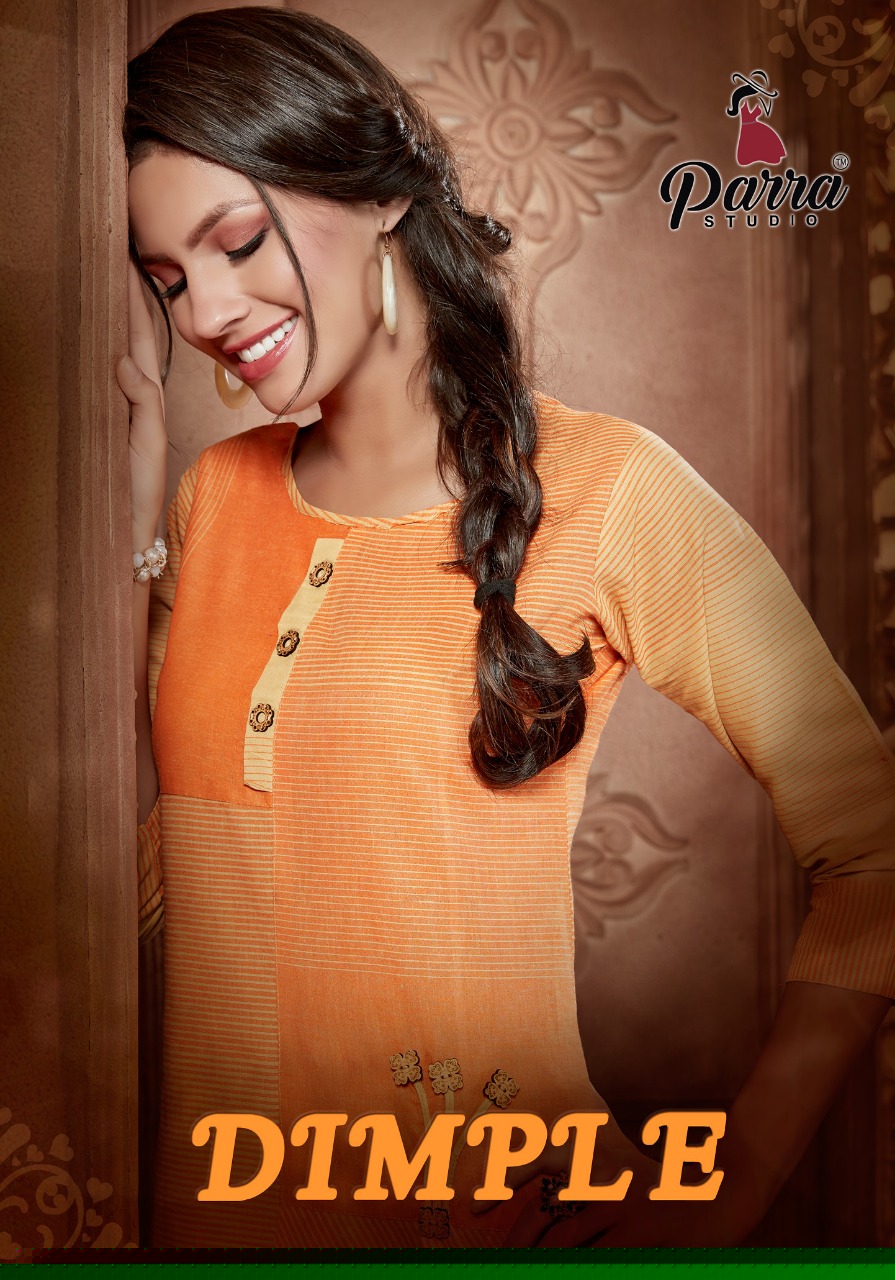Dimple By Parra Studio 1001 To 1006 Series Beautiful Colorful Stylish Fancy Casual Wear & Ethnic Wear & Ready To Wear Linen Cotton & Cotton Linning Kurtis At Wholesale Price