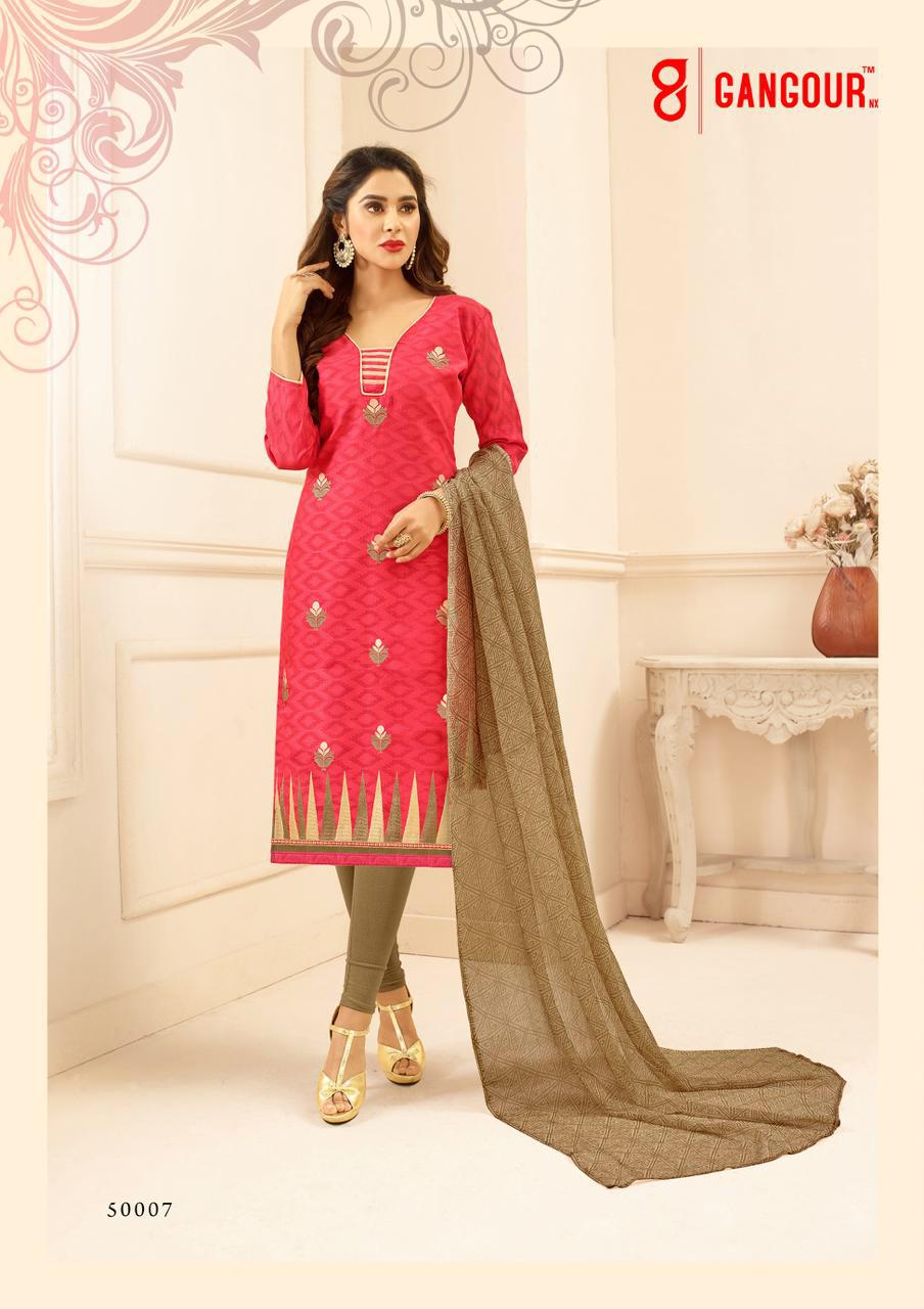 Divyanshi Vol-1 By Gangour 50001 To 50014 Series Beautiful Patiyala Suits Stylish Fancy Colorful Casual Wear & Ethnic Wear Collection Lakda Jacquard Printed Dresses At Wholesale Price