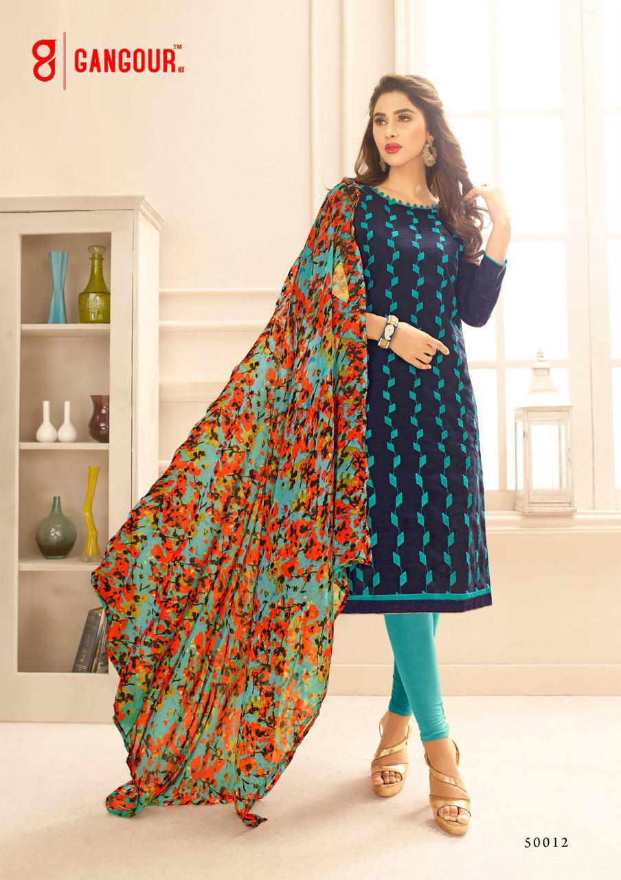 Divyanshi Vol-1 By Gangour 50001 To 50014 Series Beautiful Patiyala Suits Stylish Fancy Colorful Casual Wear & Ethnic Wear Collection Lakda Jacquard Printed Dresses At Wholesale Price