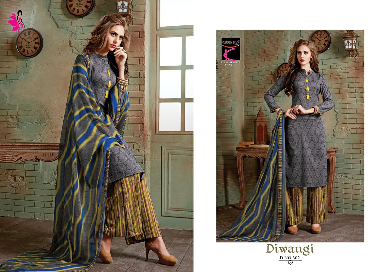 Diwangi By Khushika 301 To 308 Series Beautiful Suits Stylish Fancy Colorful Casual Wear & Ethnic Wear Pure Cotton Cambric Printed Dresses At Wholesale Price