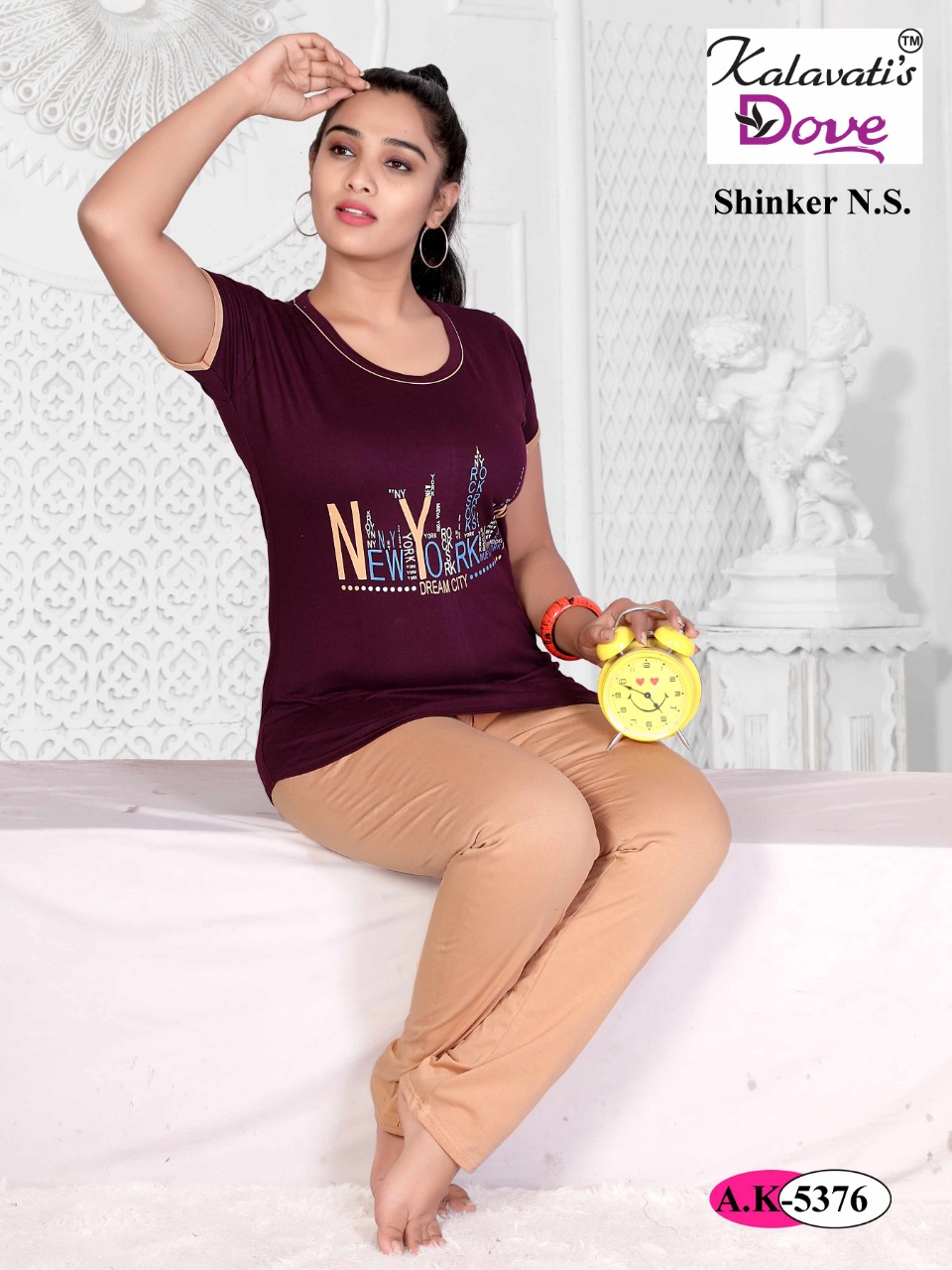 Dove-440 By Kalavati’s 5375 To 5380 Series Beautiful Colorful Stylish Fancy Casual Wear & Ready To Wear Heavy Cotton Hosiery Tops At Wholesale Price